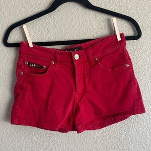 LEI Red Denim Shorts – Size 26